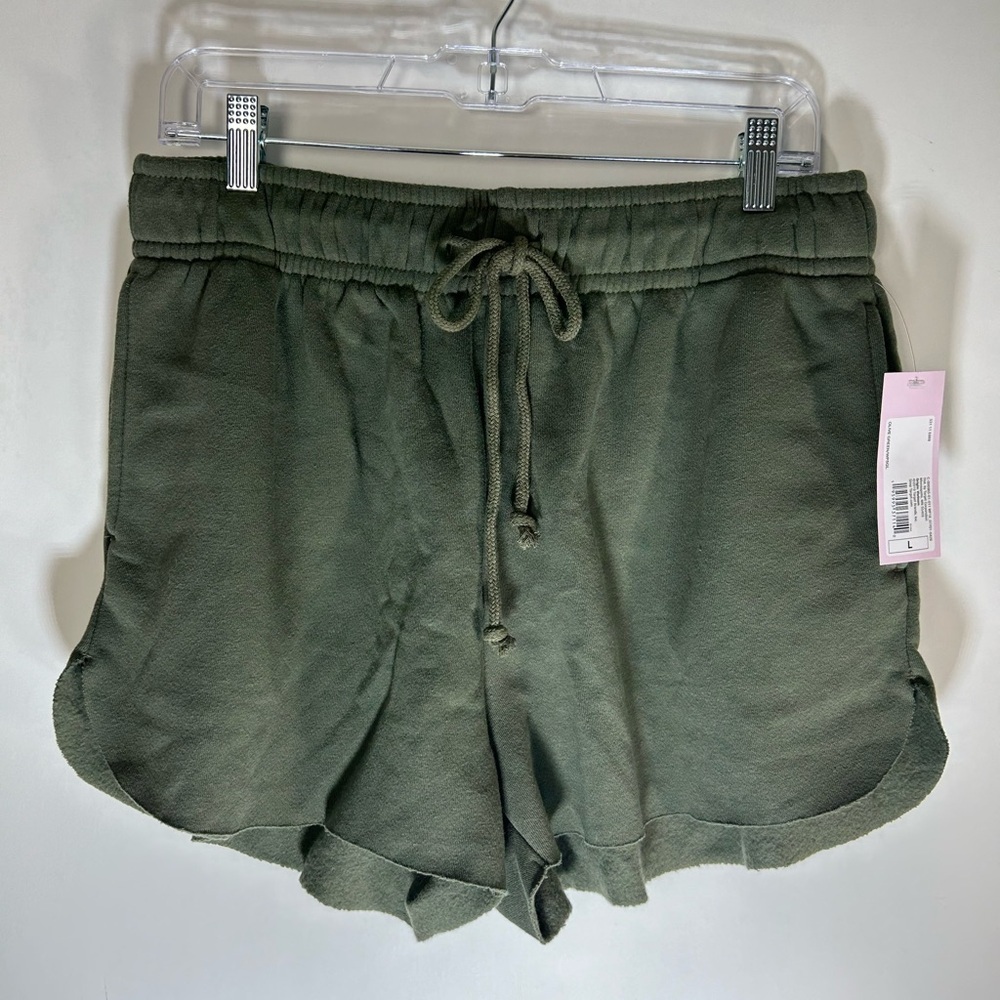 Shorts Wild Fable New Size Large Olive Green Terry Cotton Polyester Super Soft